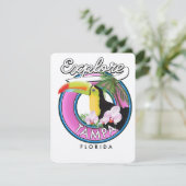 Verken Tampa Florida retro logo (Staand voorkant)