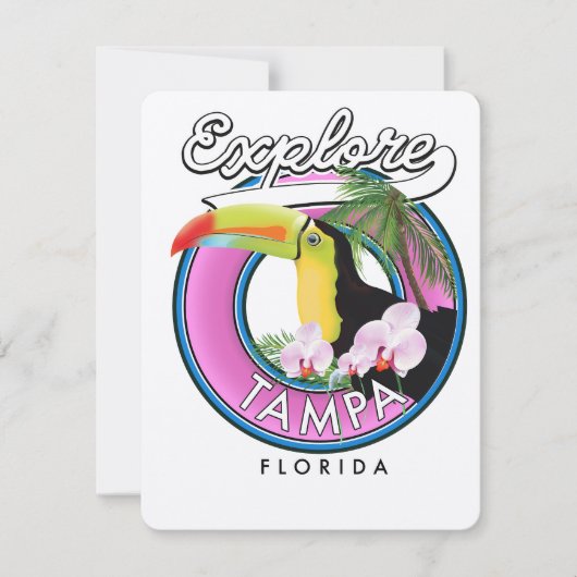 Verken Tampa Florida retro logo (Voorkant)