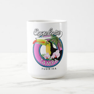 Verken Tampa Florida retro logo Koffiemok