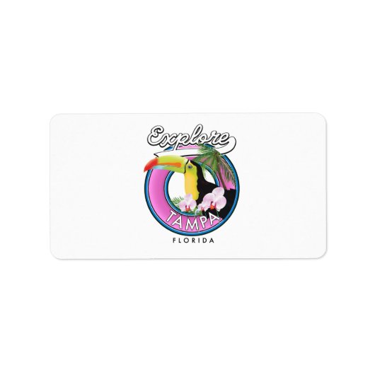 Verken Tampa Florida retro logo Sticker (Voorkant)