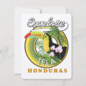 Verken Tela Honduras reislogo (Voorkant)