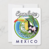 Verken Troncones Mexico retro logo (Achterkant)