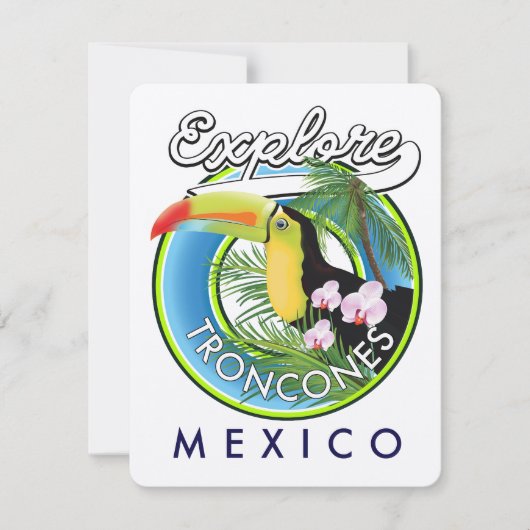 Verken Troncones Mexico retro logo (Voorkant)
