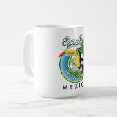 Verken Troncones Mexico retro logo Koffiemok (Voorkant links)