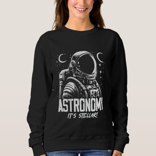 Verken Universe Space Astronaut Galaxy Mannen Vrou Trui (Voorkant)