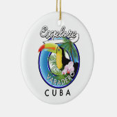 Verken Varadero Cuba reislogo Keramisch Ornament (Rechts)