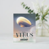Verken Venus met luchtschip Briefkaart (Staand voorkant)