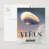 Verken Venus met luchtschip Briefkaart (Voorkant / Achterkant)