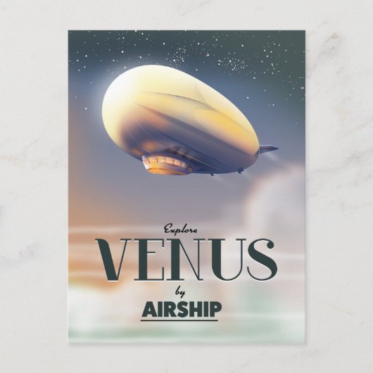Verken Venus met luchtschip Briefkaart (Voorkant)