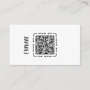 Verkennen Aanpasbare QR-code- en logo-sjabloon Visitekaartje