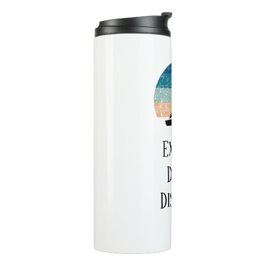 Verkennen. Droom. Ontdekken. Travel Thermal Tumble Thermosbeker (Gedraaid links)