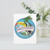 verkennen fantastische Argentijnse logo Briefkaart (Staand voorkant)