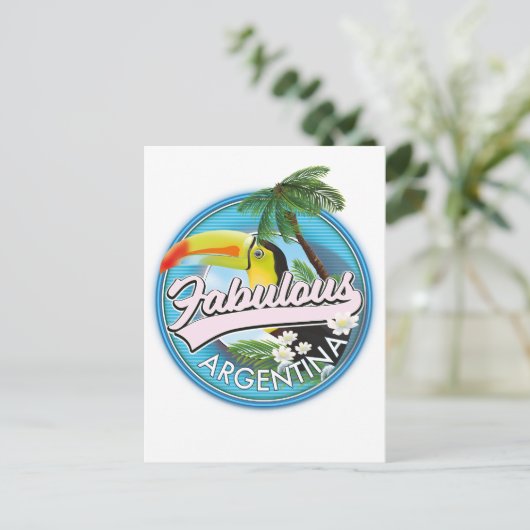 verkennen fantastische Argentijnse logo Briefkaart (Staand voorkant)