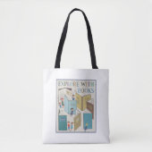 Verkennen met boeken tote bag (Voorkant)
