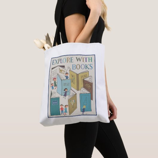 Verkennen met boeken tote bag (Dichtbij)