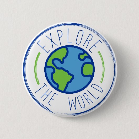 verkennen van de sticker van het wereldverkeer ronde button 5,7 cm (Voorkant)