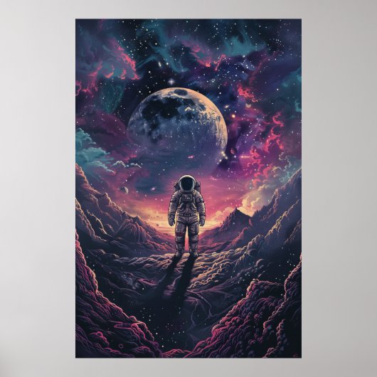 Verkennen van Space Poster - Astronaut Wandelen do (Voorkant)