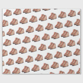 Verkennende Boots op witte achtergrond Cadeaupapier (Vlak)