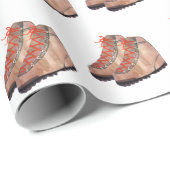 Verkennende Boots op witte achtergrond Cadeaupapier (Rol Hoek)