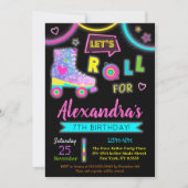 Verkennende Schaats van The Roller Birthday Party Kaart (Voorkant)