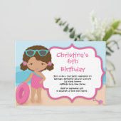 Verkennende uitnodiging van de Kute Girls Beach Pa (Staand voorkant)