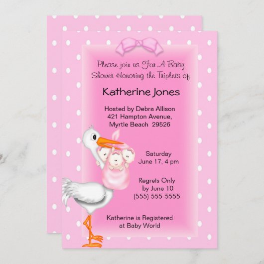 Verkennende uitvindingen van Stork and Triplet Gir Kaart (Voorkant / Achterkant)