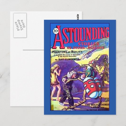 Verkennende verhalen over superwetenschap Jan 1930 Briefkaart (Voorkant / Achterkant)