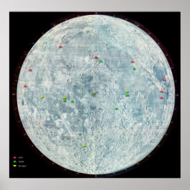 Verkenner Apollo en Luna Maan Missies Poster