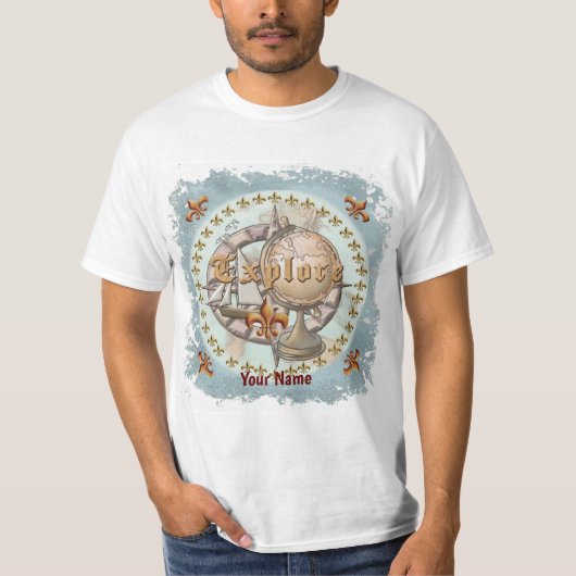 Verkenner kaart t-shirt (Voorkant)