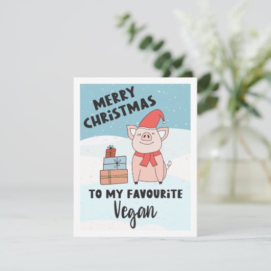 Verkenner met mooie biggen en cadeaus kaart (Staand voorkant)