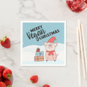 Verkenner met mooie biggen en cadeaus servet (Insitu)