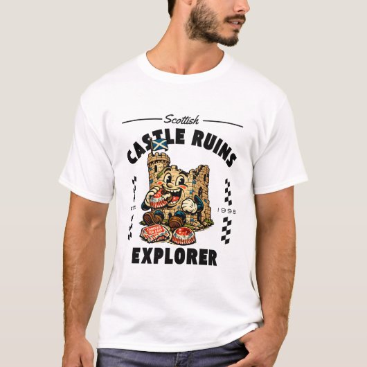 Verkenner van Schotse kasteelruïnes T-shirt (Voorkant)