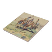 Verkennersgroep Western Art door Edward Borein Tegeltje (Zijkant)