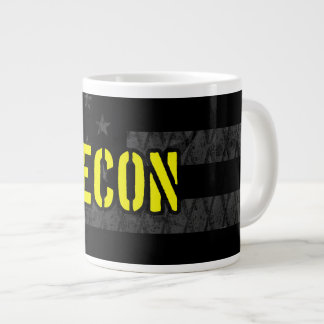 Verkenning Amerikaanse Vlag Onderdrukt Grote Koffiekop