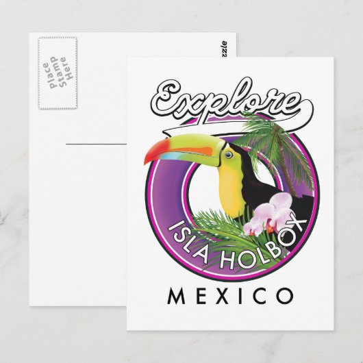 verkenning van het strand van Isla Holbox mexico-r Briefkaart (Voorkant / Achterkant)