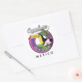verkenning van Isla Holbox strand mexico reispatch Ronde Sticker (Envelop)