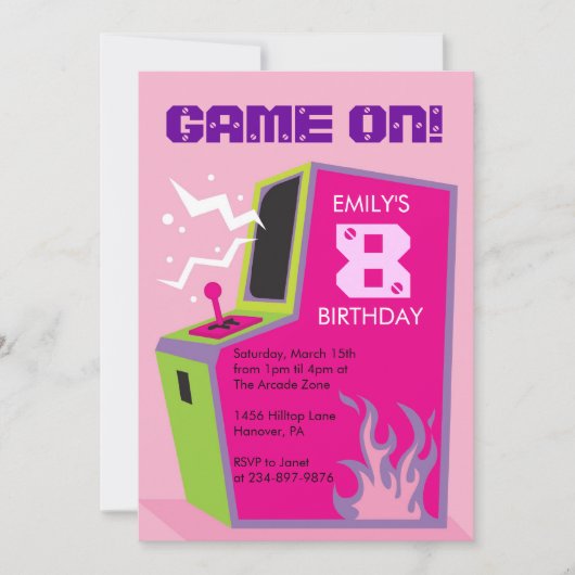 Verkenningen van de feestdag van Arcade Video Game Kaart (Voorkant)