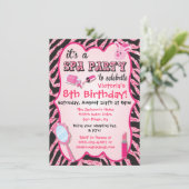 Verkenningen van de sparkle Spa Birthday Party Kaart (Staand voorkant)