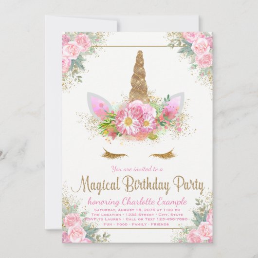 Verkenningen van het feest van de Magical Unicorn  Kaart (Voorkant)