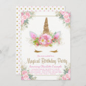 Verkenningen van het feest van de Magical Unicorn  Kaart (Voorkant / Achterkant)