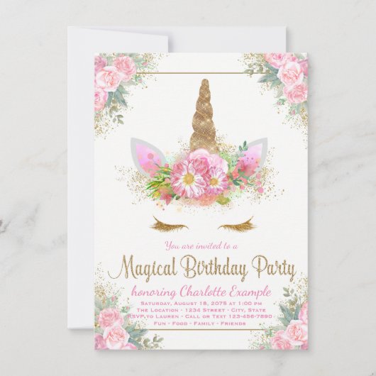 Verkenningen van het feest van de Magical Unicorn  Kaart (Voorkant)