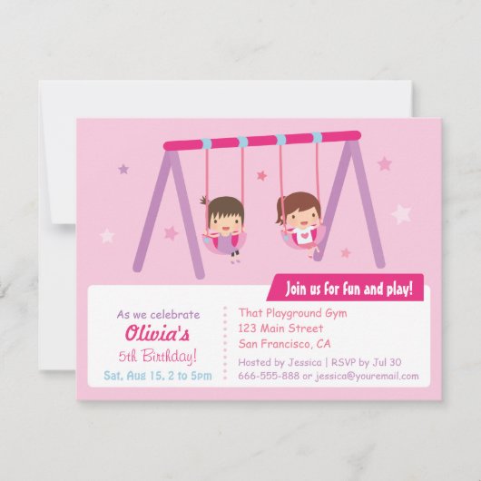 Verkenningen van het feest van de zigende meisjes kaart (Voorkant)