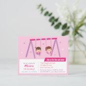 Verkenningen van het feest van de zigende meisjes kaart (Staand voorkant)