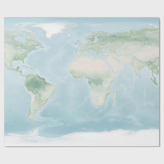 Verkenningskaart van het aardoppervlak cadeaupapier (Vlak)