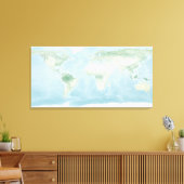 Verkenningskaart van het aardoppervlak canvas afdruk (Insitu (Woonkamer))