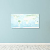 Verkenningskaart van het aardoppervlak canvas afdruk (Insitu (Houten vloer))