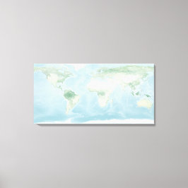 Verkenningskaart van het aardoppervlak canvas afdruk