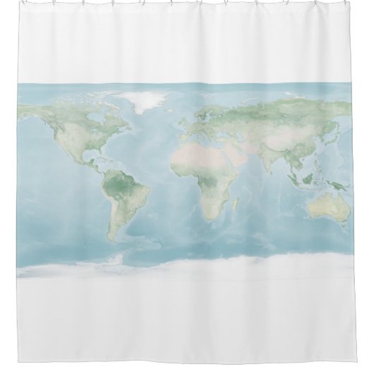 Verkenningskaart van het aardoppervlak douchegordijn (Voorkant)