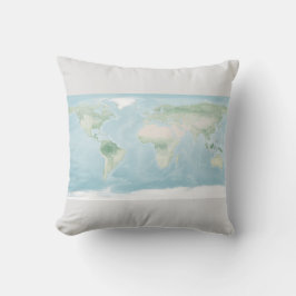 Verkenningskaart van het aardoppervlak kussen