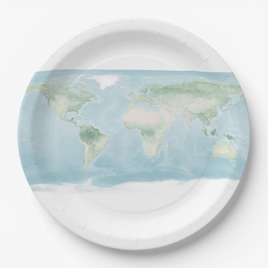 Verkenningskaart van het aardoppervlak papieren bordje (Voorkant)